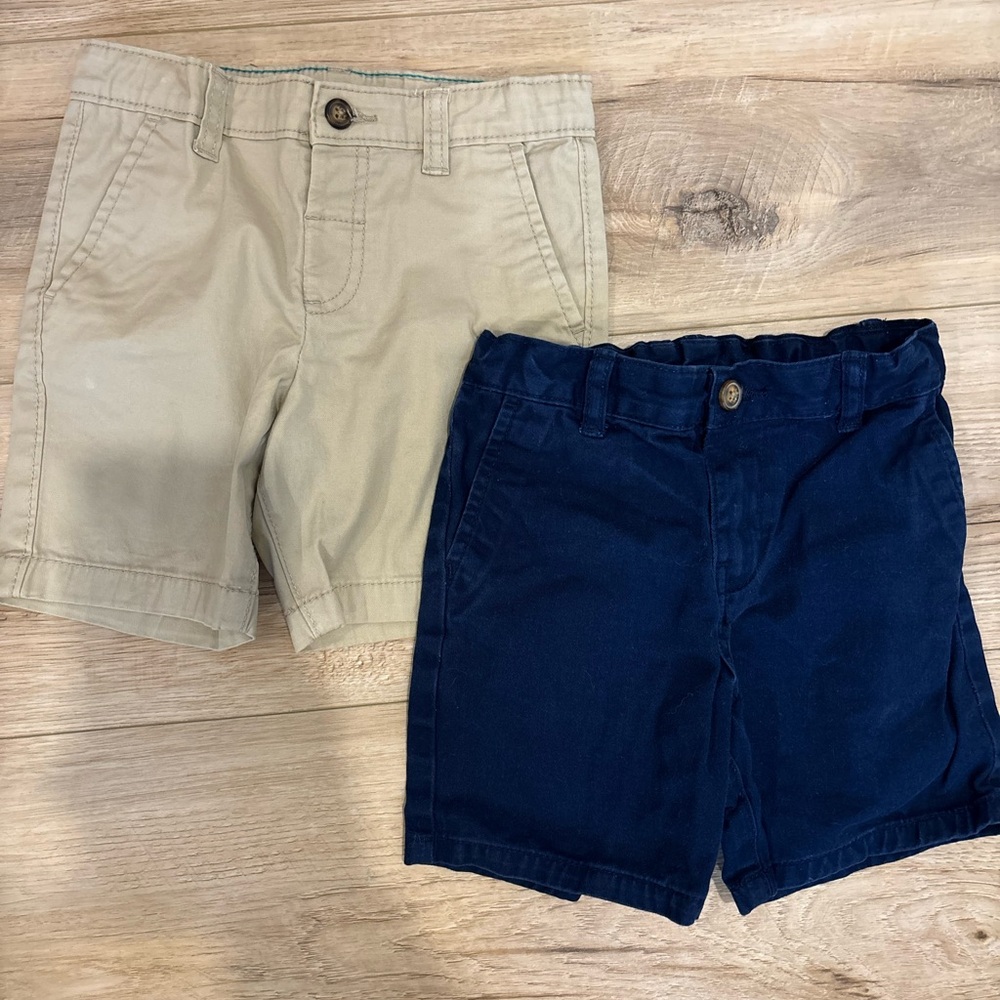 Carter's Navy & Khaki Pull-On and Button-Front Shorts